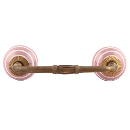 Lavender Striped Ceramic Bridge Handles