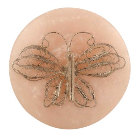 Silver Butterfly Resin Cabinet Knobs