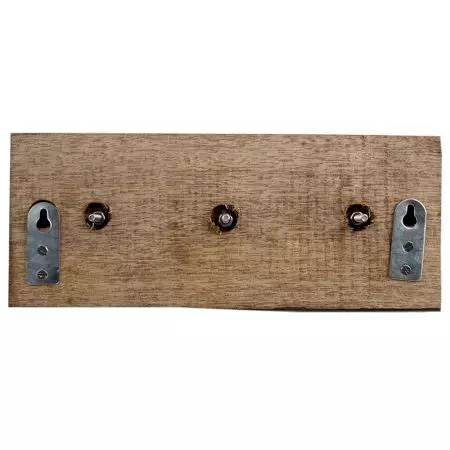 Black Ceramic Floral Wooden Hook