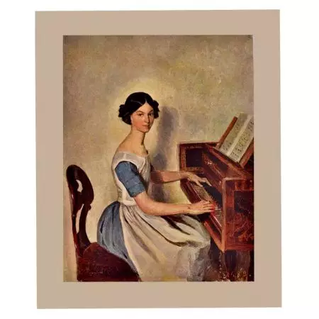 Beautiful Lady Playing Piano Poster