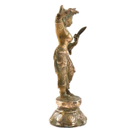 Brass Khajarao Maiden Shringar Rata Nayika Statue