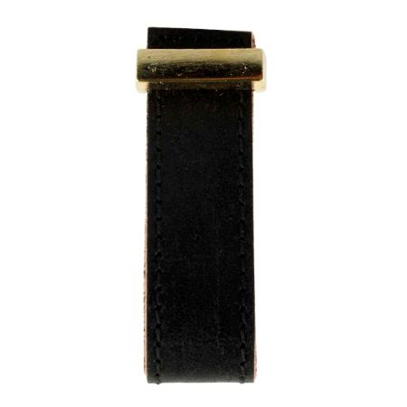 Black Faux Leather Knob