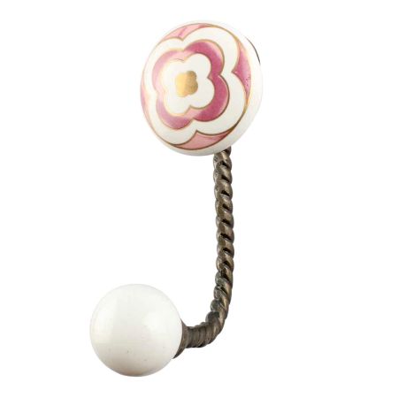 Pink Ceramic Floral Wall in Anique Fitting