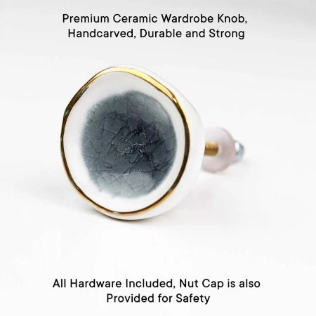 Grey Ceramic Wardrobe Knob Online