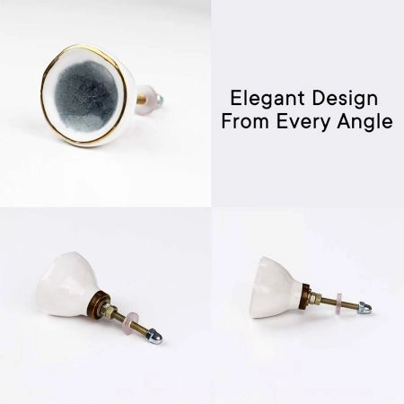 Grey Ceramic Wardrobe Knob Online