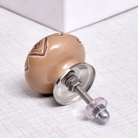 Golden Flower Ceramic Dresser Knob