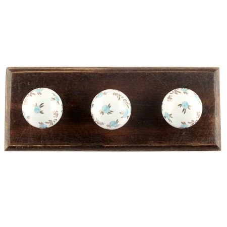 Golden Leaf Big Ceramic Round Wooden Hook