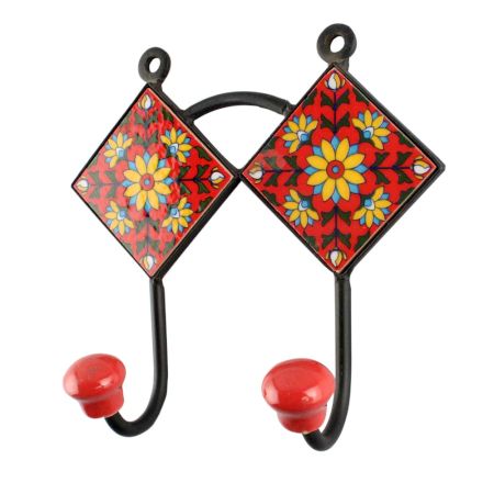 Yellow Sunflower Ceramic Tile Hook Online