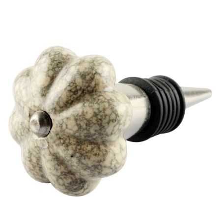 Cream Crackle Melon Ceramic Wine Stopper