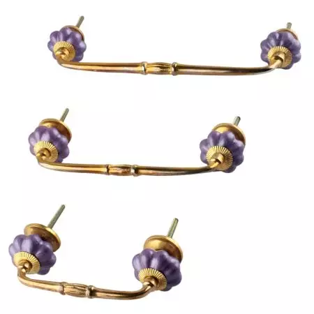Neon Purple Ceramic Melon Bridge Handle Online