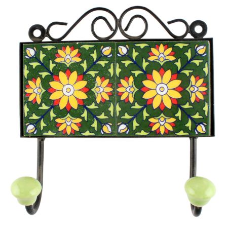 Sunflower Ceramic Tile Wall Hook