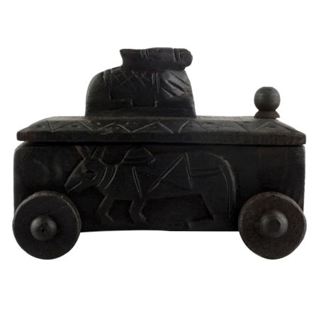 Decorative Nandi Wooden Box Masala Dabba Spice Box