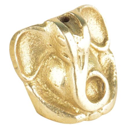 Small Brass Sitting Ganesha Figurine