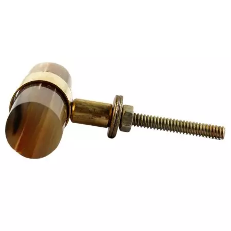 Brown Horn And Brass Tube Drawer Knob Online