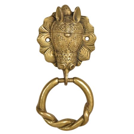 Brass Handmade  Tribal Horse Face Door Knocker