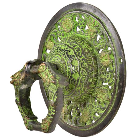 Handmade Ornate Green Brass Door knocker