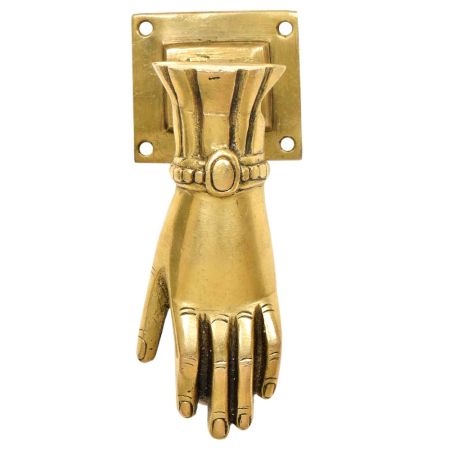 Handcrafted Brass Hand Door Knocker