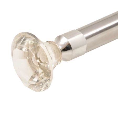 Cut Crystal Curtain Rod Finials Glass For Curtain Rods In Pair