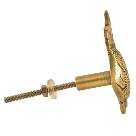 Engraved Design Fish Drawer Pull Knobs