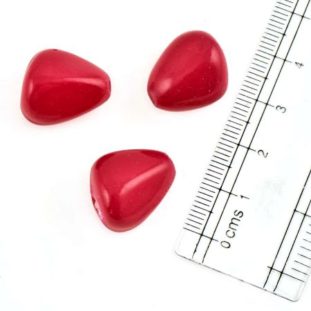 Pink Teardrop Glass Beads For Jewelry making And Home Decoration (Pack Of 12)