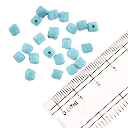 Turquoise Blue Glass Seed Beads (Pack Of 50)