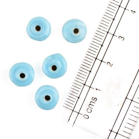 Sky Blue Loose Glass Seed Beads Used for Jewellery Making (Pack Of 12)