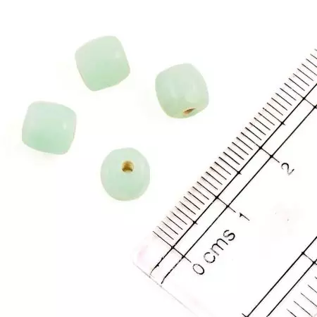 Light Grey Barrel Shaped Spacer Loose Beads For Making Jewelry (Pack Of 12)
