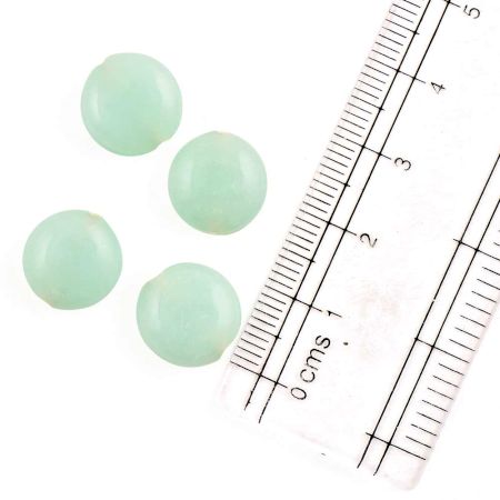 Mint Green Loose Flat Spacer Glass Beads For Making Jewelry