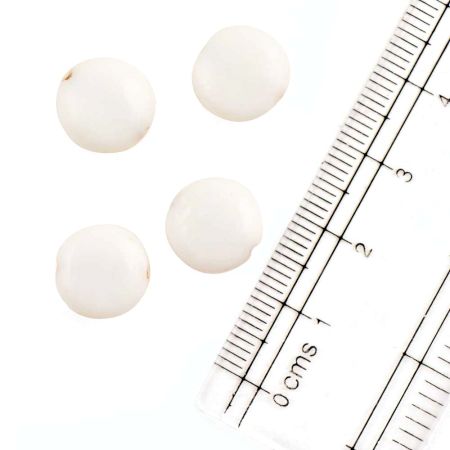 White Loose Flat Spacer Glass Beads For Making Jewelry