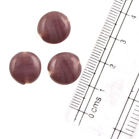 Purple Loose Flat Spacer Glass Beads For Making Jewelry