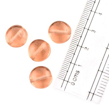 Peach Loose Flat Glass Seed Beads For Making Jewelry