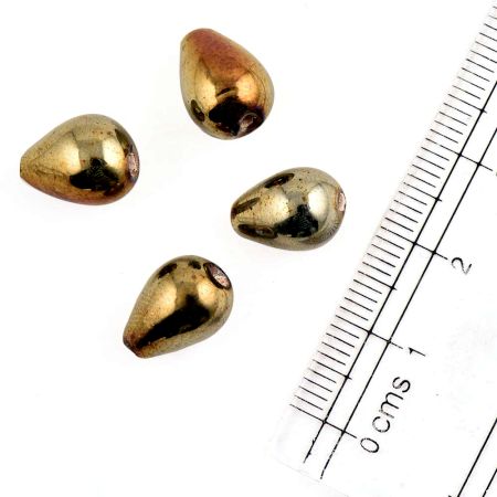 Silver Plated Color Smooth Tear Drop Beads For Jewelry Making