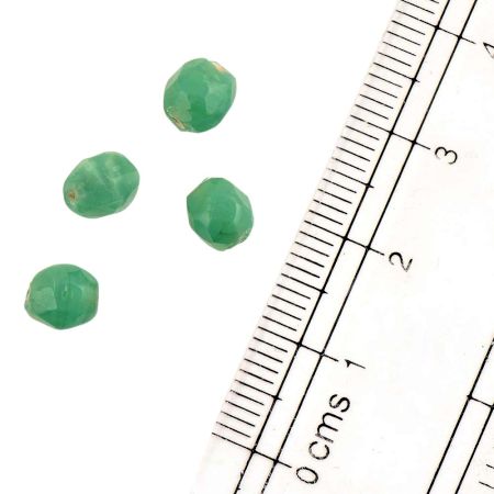 Pastel Green Loose Rondelle Beads For Necklace Bracelets Earrings (12 In Pack)
