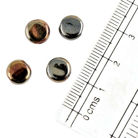 Glass Golden Fire Polished  Beads Round Spacer Loose Beads Jewelry Accessories (12 In Pack)