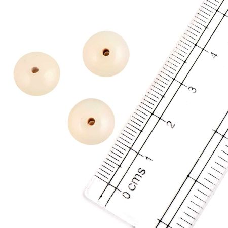 White Round Loose Glass Beads For Jewelry Making (12 in Pack)