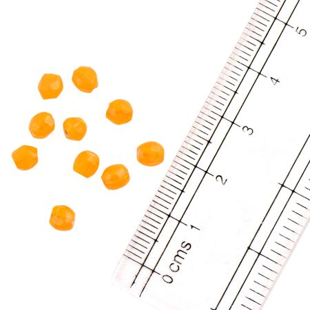 Fire Yellow Drum Shape Glass Beads For Jewelry Making (50 in Pack)