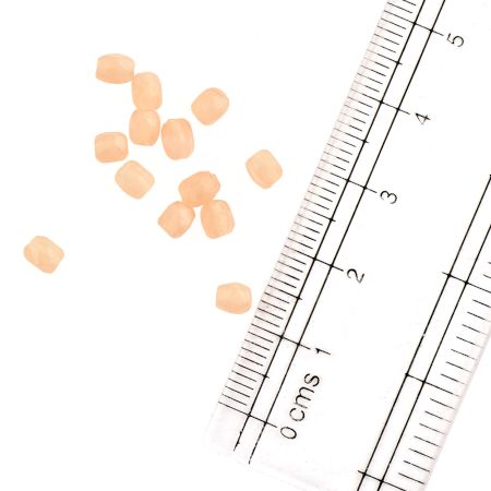 Flax Yellow Drum Shape Glass Beads For Jewelry Making (50 in Pack)