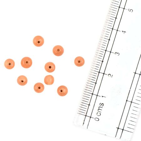 Apricot Color Glass Beads Round Spacer Loose Beads Jewelry Accessories (50 in Pack)
