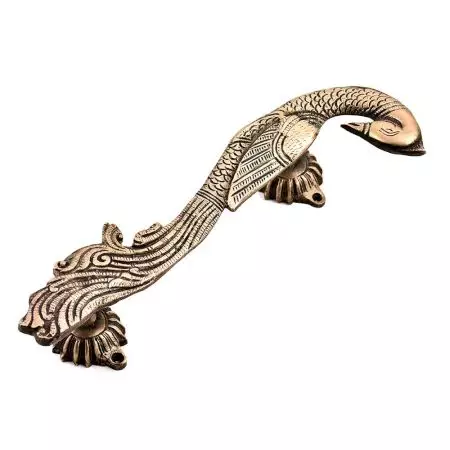 Indian Brass Metal Peacock Door Handle