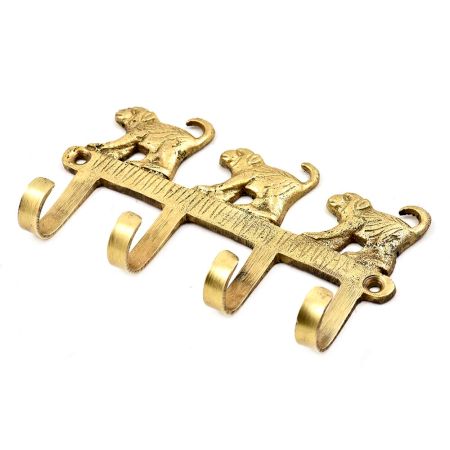 Forest Monkey Solid Brass Animal Wall Hooks