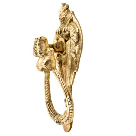Handmade Big Decorative Brass Dragon Face Door Knocker