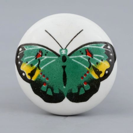 Green Butterfly Kids Knob