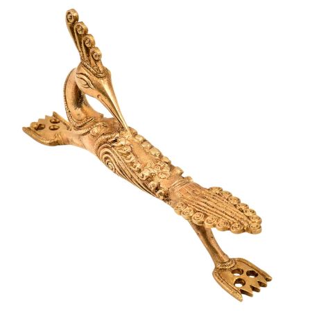 Hand Crafted Brass Peacock Decorative Main Door Handle