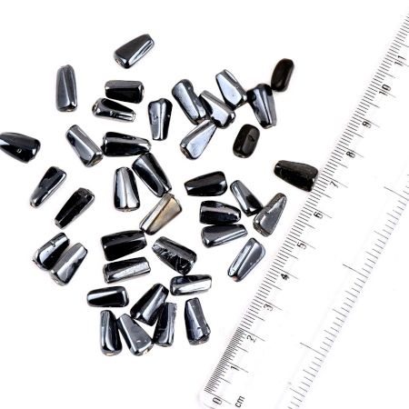 Metallic Grey Cone Shape Spacer Loose Glass Jewelry Beads (12 in Pack)