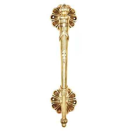 Handcrafted Traditional Indian Carved Brass Door Pull Or Handle