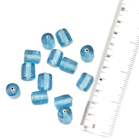 Glass Beads Tube Spacer Loose Beads DIY Jewelry Accessories (12 in Pack)