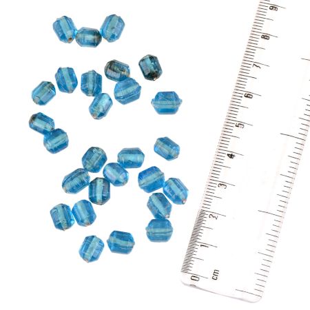 Blue Unusual Saucer Shaped Loose Beads DIY Jewelry Making Wholesale (12 in Pack)