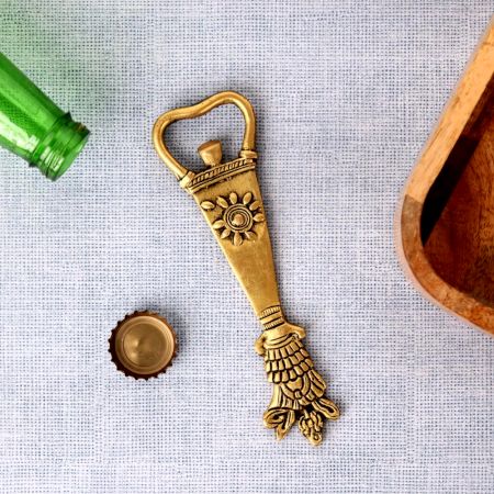 Flower Top Brass Bottle Opener