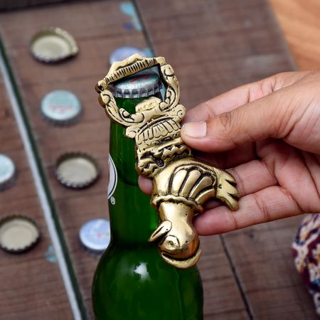 Small Cock Brass Bottle Opener