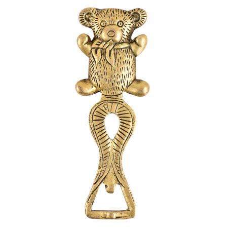 Brass Teddy Bear Bottle Opener